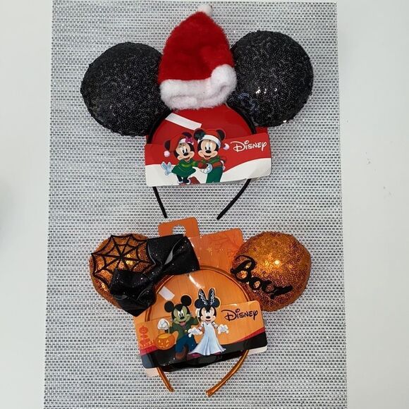 New Lot of 2 Disney minnie mouse ear - Picture 1 of 4